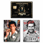 Zestaw obrazów na płótnie „Gangster Set” - Wilk z Wall Street, Pablo Escobar i Scarface, sztuka inspirowana ikonami gangsterów i sukcesu.