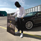 motywacyjny obraz na płótnie no risk no story rolls royce