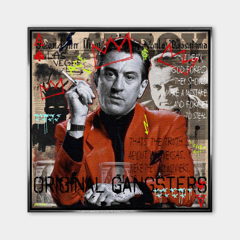 Obraz na płótnie Ace Casino. Nowoczesny wydruk galeryjny pop-art z motywem sukcesu, gangstera i luksusu. Wyjątkowa sztuka nowoczesna do biura.