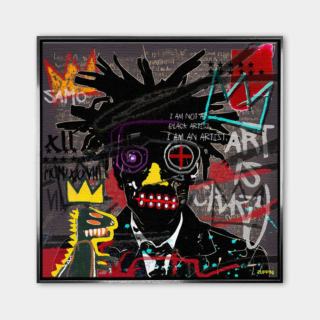 Obraz na płótnie Basquiat Legend 2, sztuka nowoczesna w stylu neoekspresjonizmu, wydruk galeryjny Huephant, limitowana edycja.