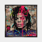 Nowoczesny obraz na płótnie Michael Jackson Pop. Wydruk galeryjny w stylu street art z różowym graffiti, idealna sztuka nowoczesna do salonu i biura.