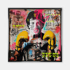 Nowoczesny obraz na płótnie Rocky Balboa. Motywacyjny wydruk galeryjny w stylu street art i pop art, idealna sztuka do biura, salonu lub domowej siłowni.