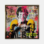 Nowoczesny obraz na płótnie Rocky Balboa. Motywacyjny wydruk galeryjny w stylu street art i pop art, idealna sztuka do biura, salonu lub domowej siłowni.