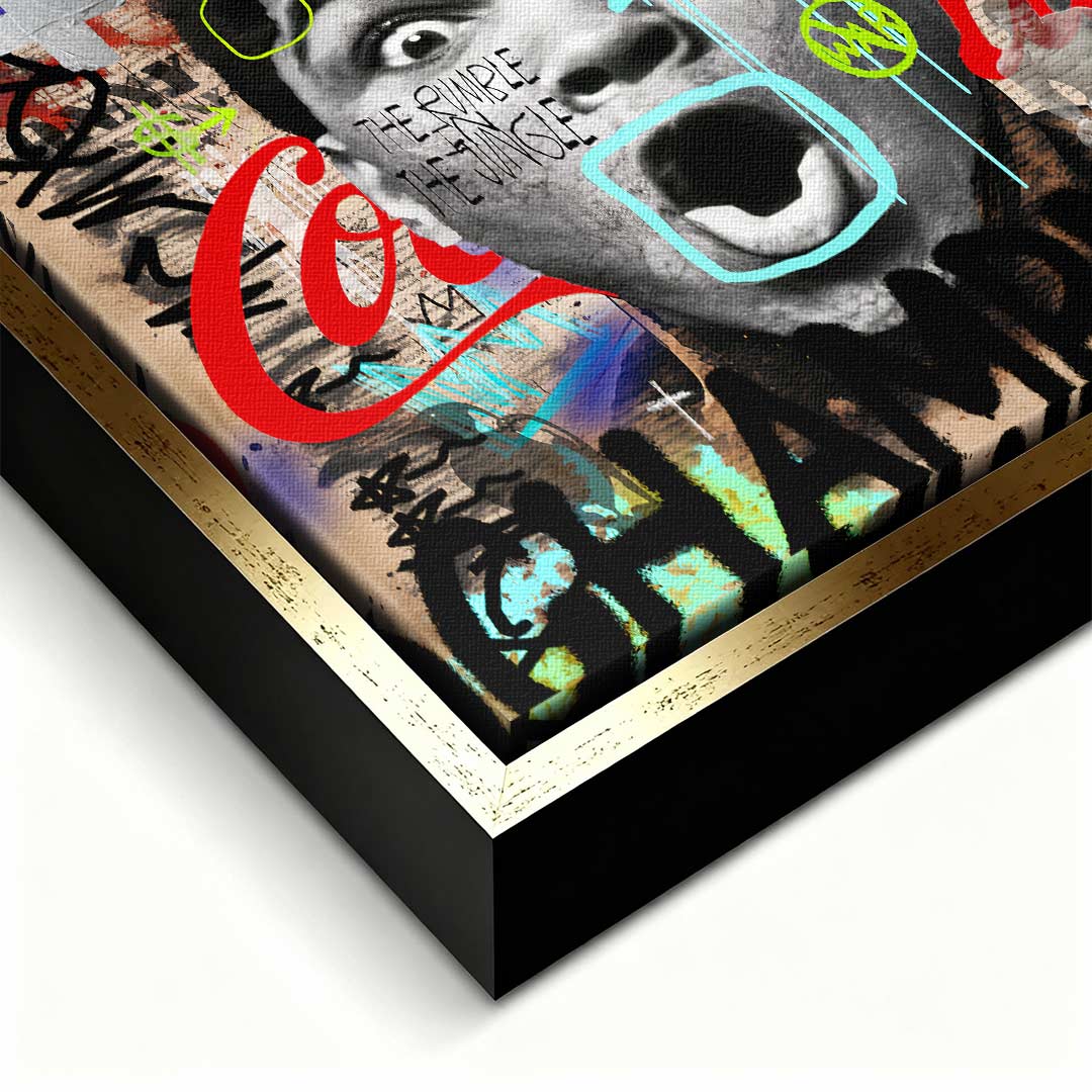 Obraz na płótnie Ali Champion. Nowoczesna sztuka pop-art z Muhammadem Alim w koronie. Ekskluzywny wydruk galeryjny, motywacyjne graffiti.