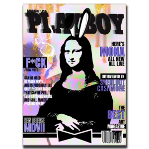 Designerski obraz mona lisa playgirl playboy okładka magazyn