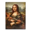 obraz ak47 mona lisa obraz na płótnie plakat plakaty poster canvas