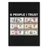 obraz na płótnie dolary banknoty 6 people i trust hustle mentality canvas motywacja self made millionaire motivational canvas motywacyjny obraz na płótnie