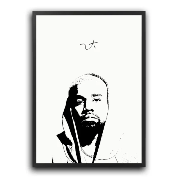 poster plakat kanye west ye minimalistyczny plakat obraz rap usa hiphop ameryka