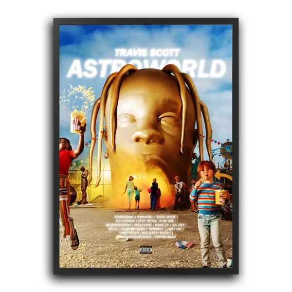 poster plakat travis scott album cover okładka albumu plakat z albumem muzycznym raper usa muzyka