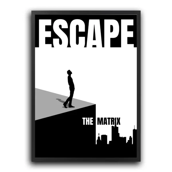 motivational poster escape the matrix plakat motywacyjny obraz na ścianę