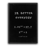 motivational poster plakat motywacyjny 1% better everyday cytat motywacyjny