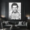 plakat papier pablo escobar mugshot obraz na ścianę dekoracja do salonu z motywem sławnej postaci narcos