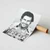 plakat papier pablo escobar mugshot obraz na ścianę dekoracja do salonu