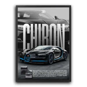 poster bugatti chiron plakat motoryzacyjny plakat z samochodem car poster