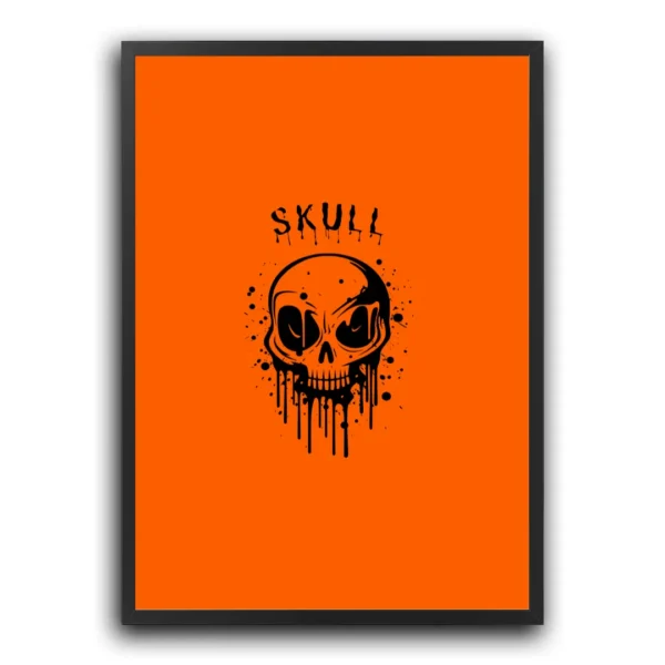 halloween poster skull plakat hallowenowy czaszka