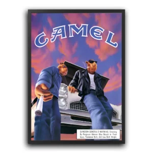 plakat camel car meet retro poster reto cig 90s