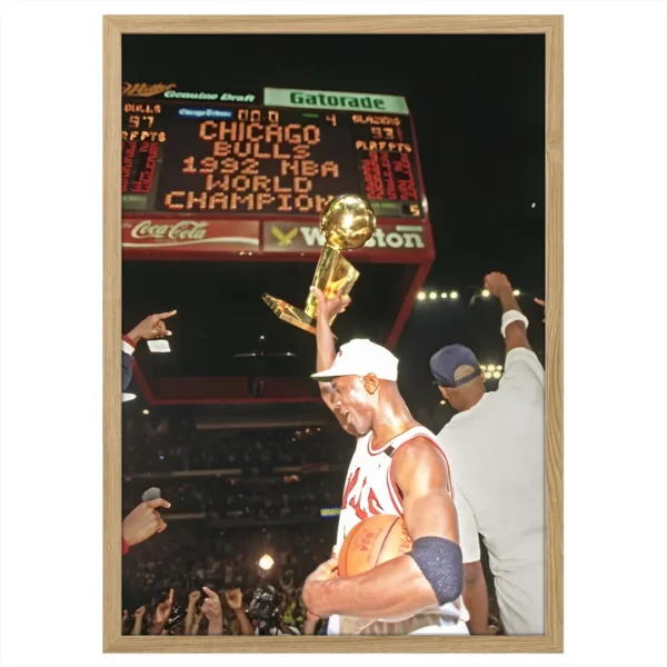 poster plakat nba michael jordan winner dekoracja ścienna z motywem koszykarza NBA obraz na ścianę sport sportowiec