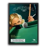 plakat poster camel billiards green retro