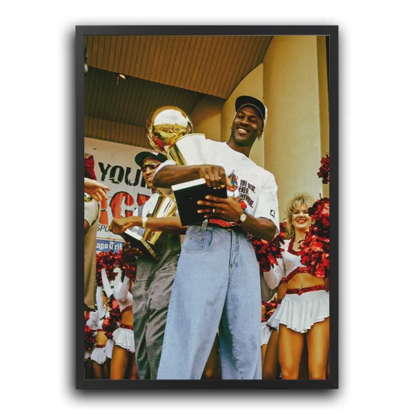 poster plakat michael jordan nba trophy