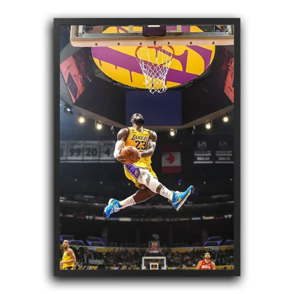 poster plakat nba lebron james basketball dunk koszykówka obraz na ścianę