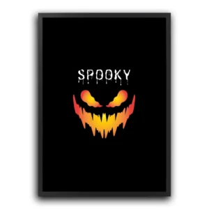 spooky halloween poster plakat z dynią Spooky Jack-o'-Lantern