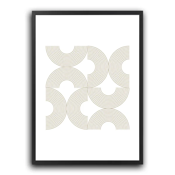 Plakat Minimalistyczny Fale Symetrii minimalistyczny obraz na ścianę dekoracja do salonu boho