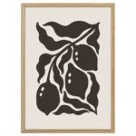 plakat Owocowa Sylwetka minimalistyczny obraz na ścianę dekoracja do salonu boho drewniana rama