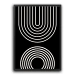 plakat boho geometryczny Koncentryczne Harmonie minimalistyczny obraz na ścianę