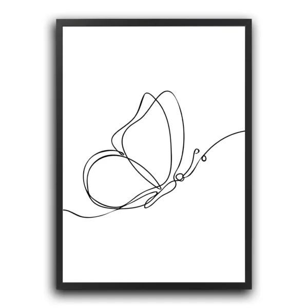 plakat motyl boho minimalistyczny obraz na ścianę dekoracja do salonu