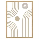 plakat boho łuk geometryczny minimalistyczny obraz na ścianę dekoracja do salonu drewniana rama