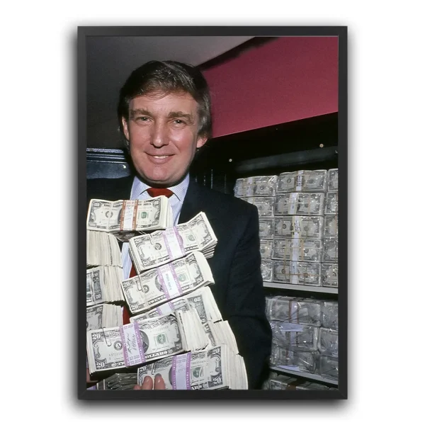 poster plakat donald trump money obraz na ścianę