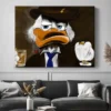 obraz na płótnie scrooge mcduck boss duck na ścianie stylowa dekoracja na ścianę idealny obraz na ścianę sztuka nowoczesna komiks kreskówka dekoracja do salonu