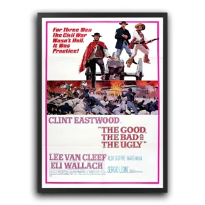 plakat dobry zły i brzydki plakat z motywem filmu dekoracja na ścianę do salonu obraz na ścianę filmowy movie poster