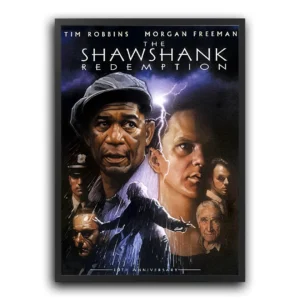 plakat skazani na shawshank w ramie plakat filmowy obraz na ścianę z motywem filmu dekoracja na ścianę do salonu pokoju movie poster
