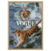 plakat vogue tigers pokoj plakat modowy w drewnianej ramie luksusowy plakat do salonu obraz na ścianę elegancki plakat vintage