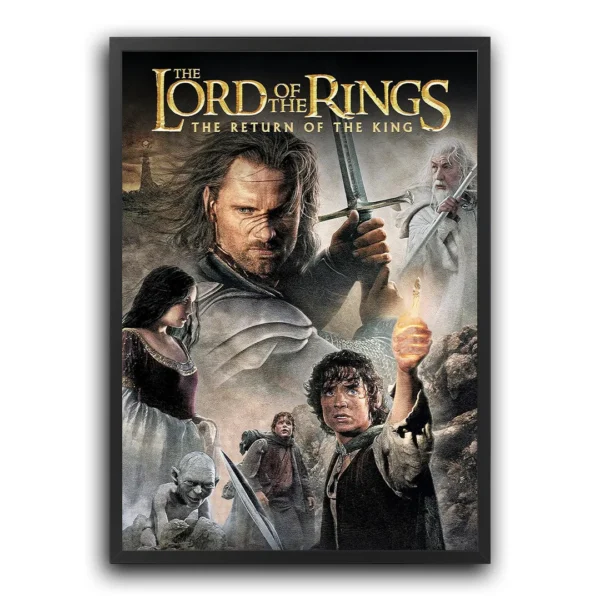 plakat władca pierścieni powrót króla plakat filmowy do salonu dekoracja na ścianę z motywem filmu obraz na ścianę władca pierścieni movie poster