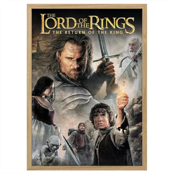 plakat władca pierścieni powrót króla plakat filmowy do salonu dekoracja na ścianę z motywem filmu obraz na ścianę władca pierścieni movie poster