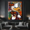 obraz na płótnie money talks duck scrooge mcduck sknerus mckwacz dekoracja ścienna w stylu pop art, dekoracja do salonu obraz na ścianę kolorowy obraz