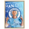 plakat piłkarski Erling Haaland Manchester City norweski napastnik obraz na ścianę z motywem piłkarskim Premier League dekoracja na ścianę do pokoju football poster
