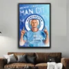 plakat piłkarski Erling Haaland Manchester City norweski napastnik obraz na ścianę z motywem piłkarskim Premier League dekoracja na ścianę do pokoju football poster