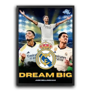 plakat piłkarski jude bellingham real madryt piłka nożna plakat ze sportowcem cristiano ronaldo