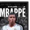 plakat piłkarski Kylian Mbappé Real Madrid francuski piłkarz obraz na ścianę z motywem piłkarskim football dekoracja na ścianę do pokoju football poster