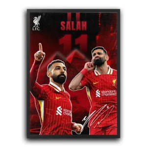 plakat piłkarski mohamed salah egipski król piłka nożna dekoracja na ścianę obraz na ścianę do pokoju football poster liverpool