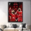 plakat piłkarski mohamed salah egipski król piłka nożna dekoracja na ścianę obraz na ścianę do pokoju football poster liverpool