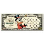 obraz na płótnie btc dollar duck dekoracja ścienna z motywem banknotu scrooge mcduck bitcoin luxury canvas luksusoswa dekoracja obraz na ścianę do salonu