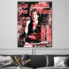 obraz na płótnie the world of scarface dekoracja ścienna al pacino obraz na ścianę pop art scarface the world is yours canvas płótno czerwony obraz do powieszenia