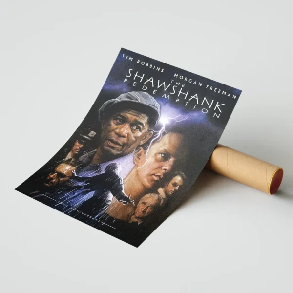 plakat skazani na shawshank w ramie plakat filmowy obraz na ścianę z motywem filmu dekoracja na ścianę do salonu pokoju movie poster