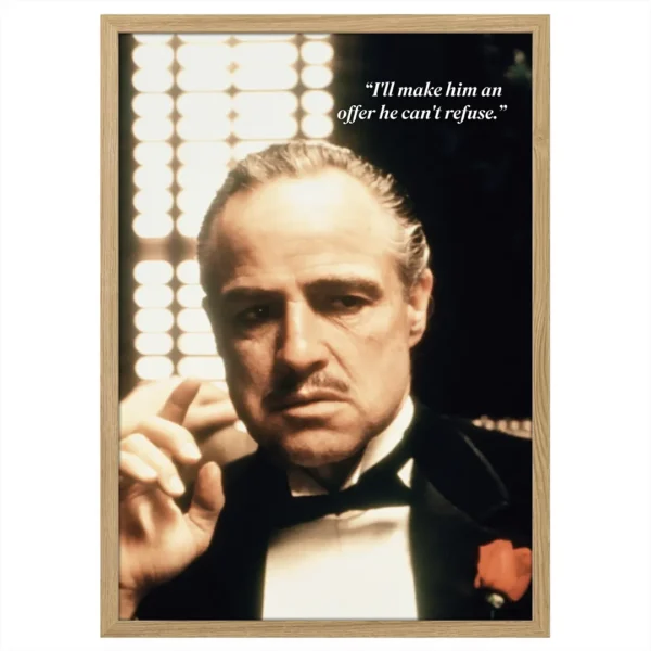 plakat godfather cytat poster plakat the godfather godfather poster movie quote obraz na ścianę dekoracja ścienna z motywem filmu