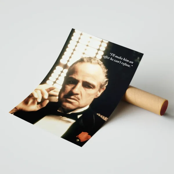 plakat godfather cytat poster plakat the godfather godfather poster movie quote obraz na ścianę dekoracja ścienna z motywem filmu
