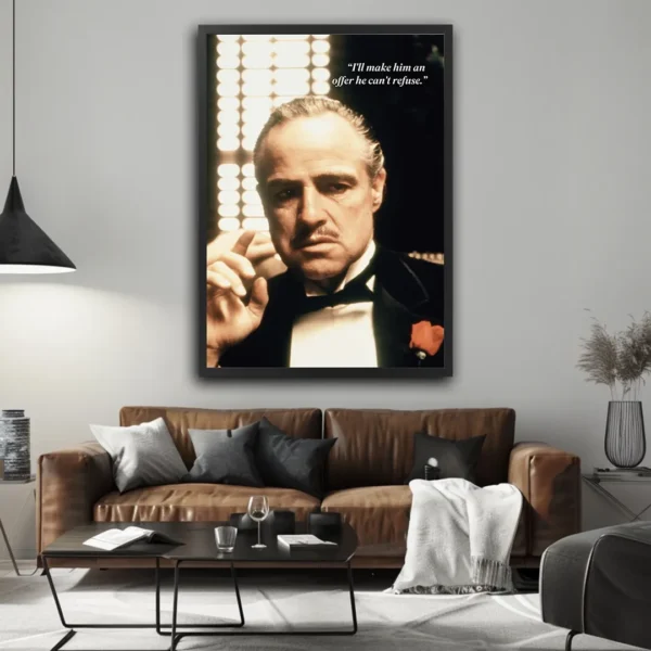 plakat godfather cytat poster plakat the godfather godfather poster movie quote obraz na ścianę dekoracja ścienna z motywem filmu pokój